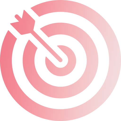 Gradient pink target image icon